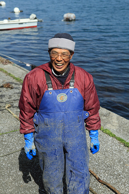 漁師の笑顔 （日本の写真）