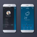 Weather app blue